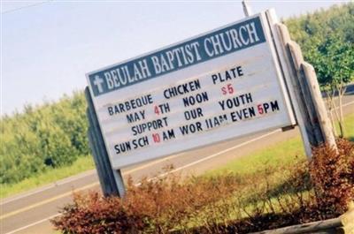 Beulah Baptist Church Cemetery on Sysoon