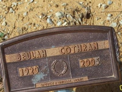 Beulah Cothran on Sysoon