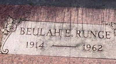 Beulah E. Carnine Runge on Sysoon