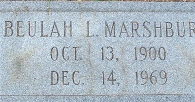 Beulah L Marshburn on Sysoon