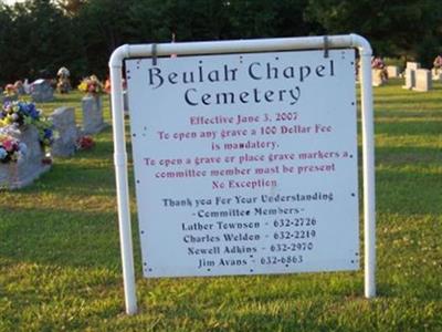 Beulah Chapel Missionary Baptist Church Cemetery on Sysoon