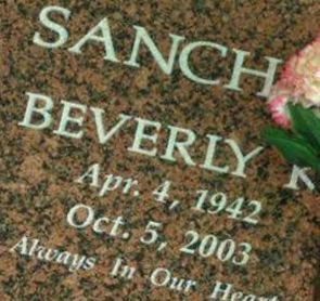 Beverly K Cordova Price Sanchez on Sysoon