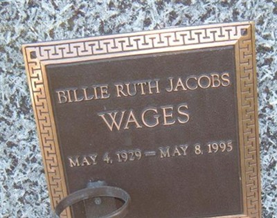Billie Ruth Jacobs Wages on Sysoon