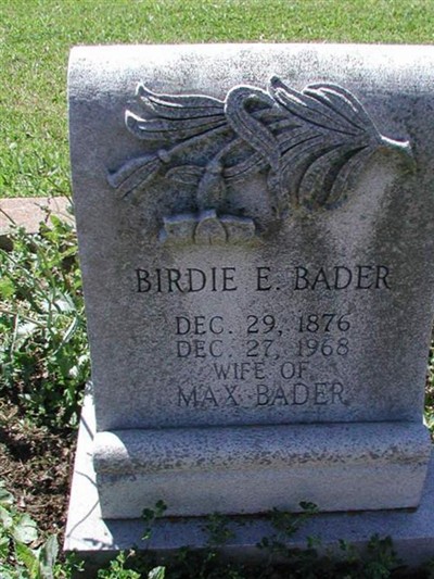 Birdie Ervin Bader on Sysoon