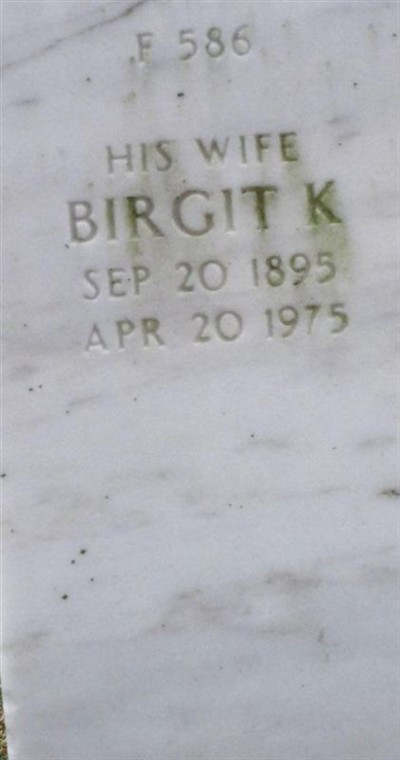 Birgit K. Sorensen on Sysoon