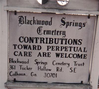 Blackwood Cemetery on Sysoon