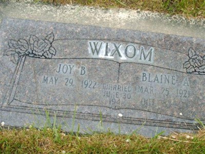 Blaine Alvin Wixom on Sysoon