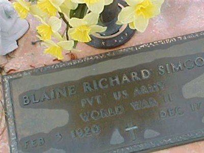 Blaine Richard Simcox, Find a grave on Sysoon Blaine Richard Simcox on Sysoon