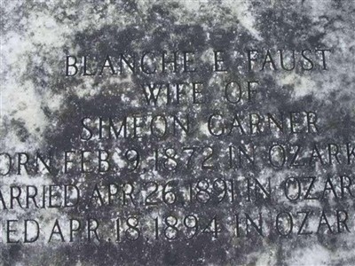 Blanche E. Faust Garner on Sysoon