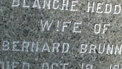 Blanche Hedden Brunner on Sysoon
