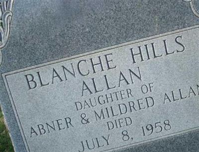 Blanche Hills Allan on Sysoon