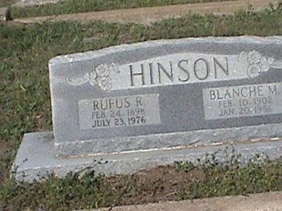 Blanche M Hinson on Sysoon