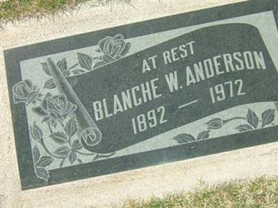 Blanche W Anderson on Sysoon