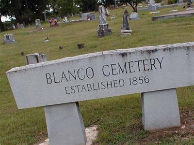 Blanco Cemetery on Sysoon