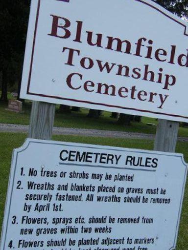 Blumfield Township Cemetery on Sysoon