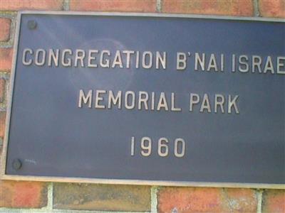 BNai Israel Memorial Park on Sysoon