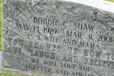 Bobbie C Shaw on Sysoon