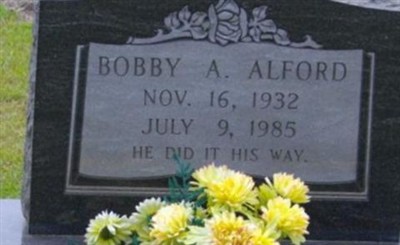 Bobby A Alford on Sysoon