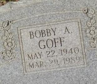 Bobby A Goff on Sysoon