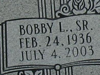 Bobby L. Wells, Sr on Sysoon