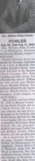 Br William Rab Fowler on Sysoon