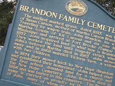 Brandon Family Cemetery on Sysoon