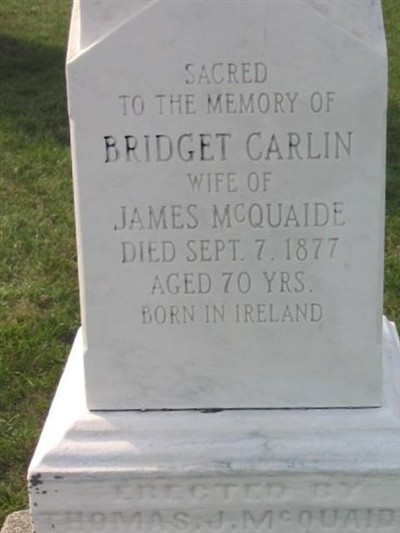 Bridget Carlin McQuaide on Sysoon