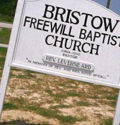 Bristow Free Will Baptist Church Cemetery on Sysoon