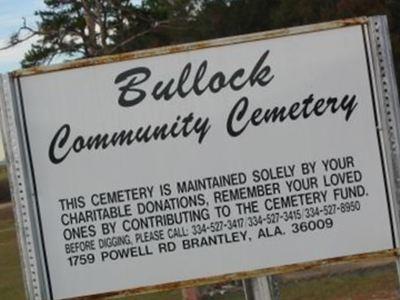 Bullock Community Cemetery on Sysoon
