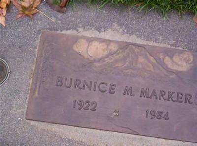 Burnice M Marker on Sysoon