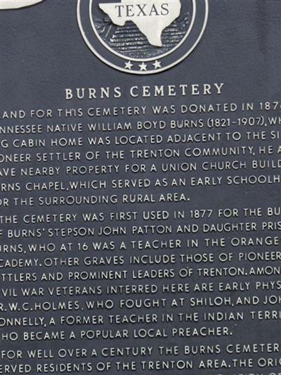 Burns Cemetery on Sysoon