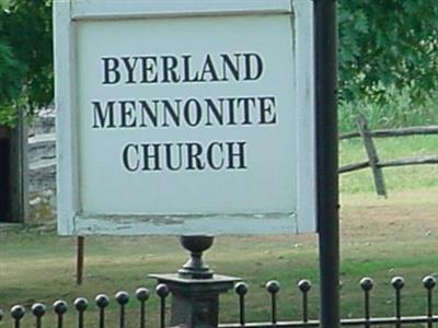 Byerland Mennonite Cemetery on Sysoon