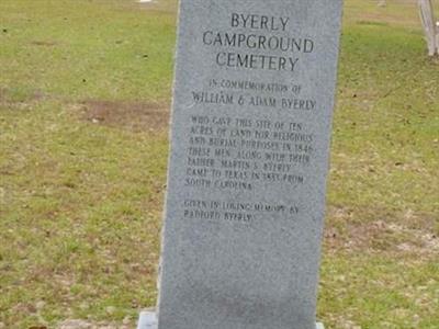 Byerly Campground Cemetery on Sysoon
