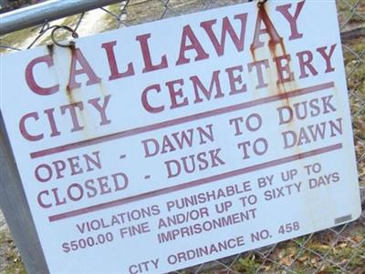 Callaway Cemetery on Sysoon