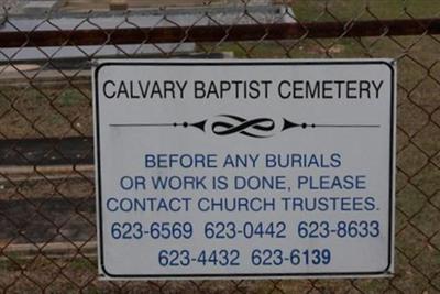 Calvary Baptist Cemetery on Sysoon