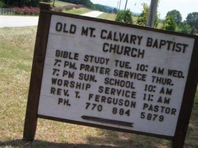 Old Mount Calvary Baptist Church Cemetery on Sysoon