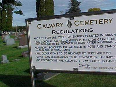 Calvary Cemetery on Sysoon