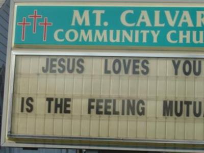 Mount Calvary Community Church Cemetery on Sysoon