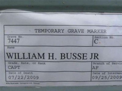 Capt William H Busse, Jr on Sysoon