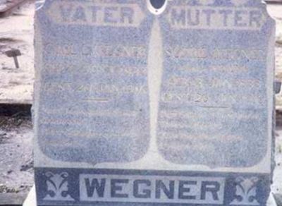Carl Ludwig Wegner, Sr on Sysoon