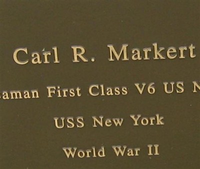 Carl R. Markert on Sysoon