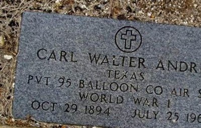 Carl Walter Andres on Sysoon