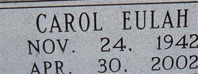 Carol Eulah Martin on Sysoon