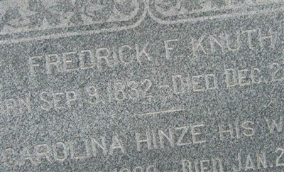 Carolina Wilhelmina Hinze Knuth on Sysoon