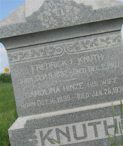 Carolina Wilhelmina Hinze Knuth on Sysoon