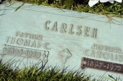 Caroline Bertha Schultz Carlsen on Sysoon