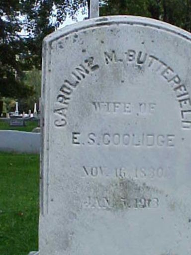 Caroline M. Butterfield Coolidge on Sysoon