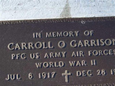 Carroll Otho Garrison on Sysoon