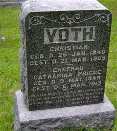 Catherine Metta Prigge Voth on Sysoon