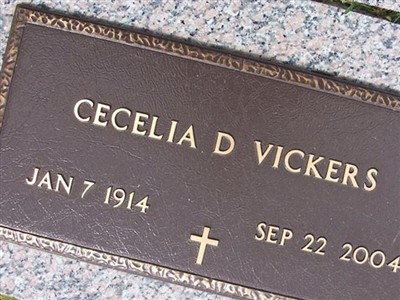Cecelia D Vickers on Sysoon